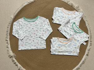 
Xiaoshijia spring and summer baby soft ultra-thin T-shirt male and female baby long-sleeved tops air-conditioned clothes