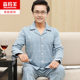 Pajamas for men pure cotton long-sleeved men's autumn and winter middle-aged men's plus size plus size dad's spring and autumn loose home clothes suit