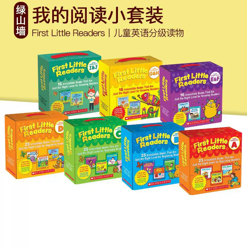 学乐小读者7盒 英文分级绘本Scholastic First Little Readers Guided Reading Level  ABCDEFGHIJ 我的阅读小套装 赠家长阅读指导-Taobao