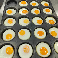 Commercial 24-Hole 8Cm/15-Hole Round Non-Stick Mold for Baking Fried Eggs, Bread, and Baking Trays for Large Ovens