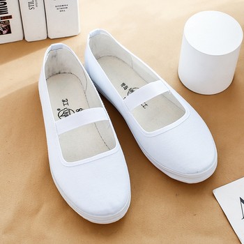 Casual gymnastics dance pharmacy nurse soft sole white shoes