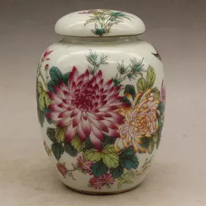 republic of china porcelain pink flower bird jar Latest Best 