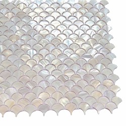 Fish scale fan-shaped natural shell mosaic