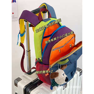 
Outdoor sports backpack, women's small size, high-looking dopamine color matching, daily commuting and travel, multi-functional small backpack