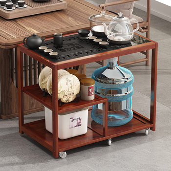 
Mobile side table, tea table, kettle, integrated tea cabinet, living room sofa side cabinet, tea cart, tea set