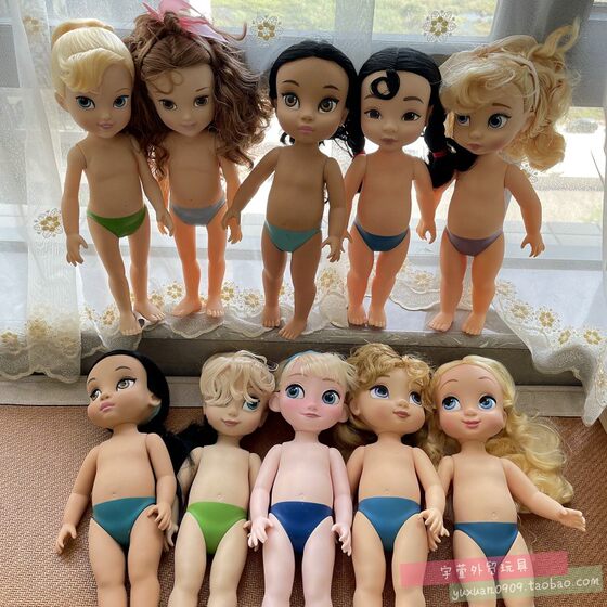 
Bulk defects Mulan Snow White Jasmine Princess Sleeping Beauty Aisha Long Hair Fatty Version Salon Doll Anime Doll