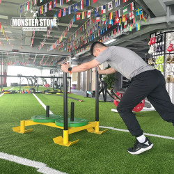 Fitness Sled Weight-Bearing Energy Cart Gym Equipment Indoor Resistance Explosive Power Training Push Cart Pull Cart 