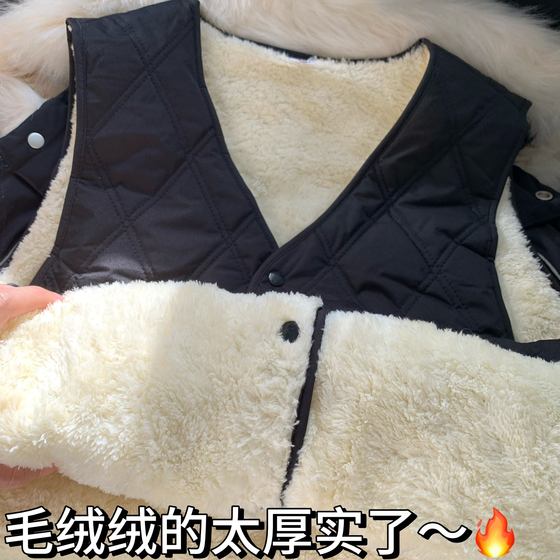 
Xiaohongshu's popular autumn and winter new men's down cotton vest warm plus fleece vest short close-fitting liner waistcoat