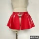 Pure natural latex dresses half -body ultra -short red peach pink multi -color bright light elastic elasticity
