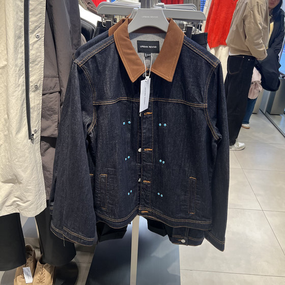 
UR domestic purchasing agent 2026 spring men's retro Barn style distressed lapel denim jacket UMF860008