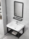 Space aluminum landing -type facial washing basin toilet simple wash basin home small apartment bathroom bathroom cabinet combination
