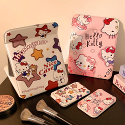 Cute Kitty Desktop Vanity Mirror, Handheld Folding Mirror, Portable Makeup Mirror, Small Mirror for Student Dormitory