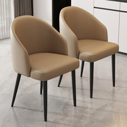 Dining Chair for Home Use, Modern Minimalist Dining Room Chair, Italian-Style Wrought Iron Dining Table and Chairs, Nordic Light Luxury Meeting Hotel Chair