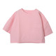 Foreign trade list, loose large size, round neck solid color pullover T-shirt for fat mm, short style, versatile, casual, short-sleeved, simple for age