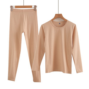 Autumn clothes, autumn pants, women's pure cotton suit, thin inner layer, elastic sweater, girl's thermal underwear, autumn