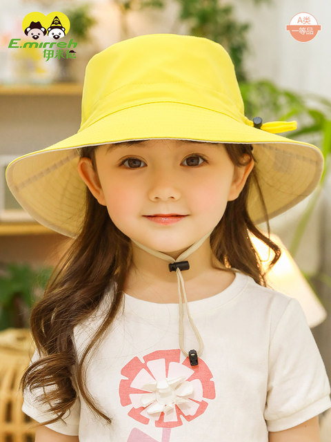 Imiren Imiren wears a children's sun protection fisherman's hat on both sides ...