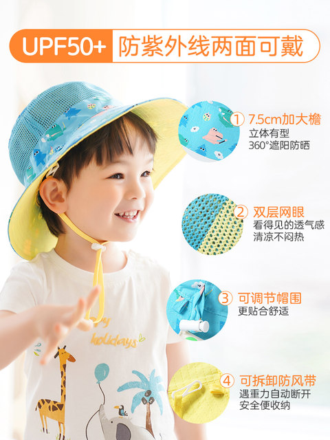 Imiren Imiren Children's Sun Protection Hat Mesh UV Baby Sun Hat Baby Hat ...