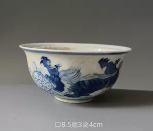 正規店特価NW7~V3847 中国磁器 陶芸 磁器『大明成化年制青花薄胎碗』施釉陶 古代工芸品 陶芸 精美彫 置物 收藏品 明