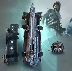 
Assassin's Creed peripheral 6th generation Hidden Blade COSPLAY weapon props 1:1 5 9th generation Hidden Blade blade can eject gift