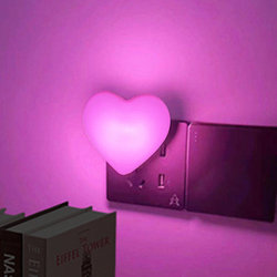 Light-Controlled Sensor Led Night Light, Couple's Room Atmosphere Light, Couple's Bedroom Plug-In Bedside Lamp, Romantic Sleep Light