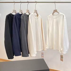 
Jasmine essence! 7A antibacterial black technology Foreign trade men's clothing factory German velvet thickened inner layering shirt long-sleeved T-shirt