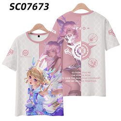 Honor of Kings Collaboration Short-Sleeve T-Shirt, Unisex Han Xin, Yao, Akali, Sun Wukong Short-Sleeve Anime-Style Top