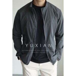 
YUXIAN lightweight breathable quick-drying sun protection breathable stand collar all-round commuting casual thin jacket for men