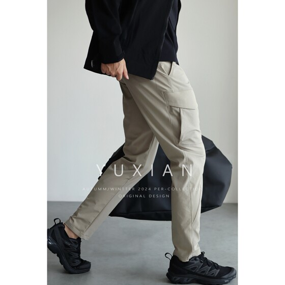 
YUXIAN lightweight hidden pockets water-repellent elastic four-sided quick-drying breathable outdoor soft shell pants casual sports trousers