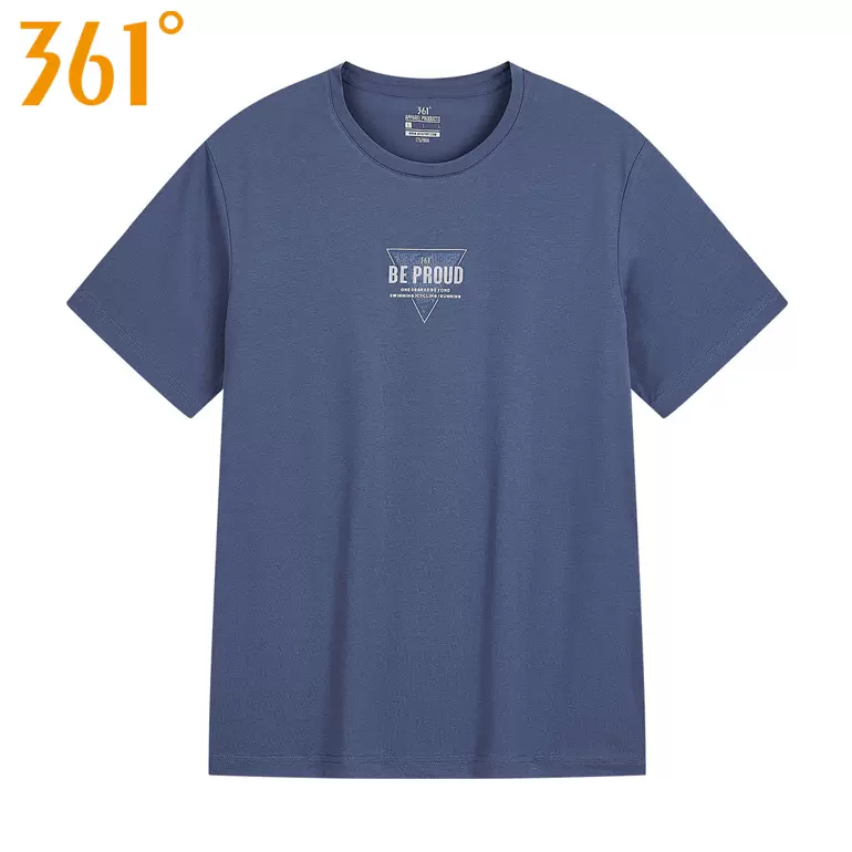 361度男装运动短袖t恤2024春季新款361圆领休闲透气跑步半袖4109