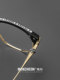 Muchuan 148MM glasses frame men's big face science and engineering titanium frame retro eyebrow line half frame myopia can match degree eye frame