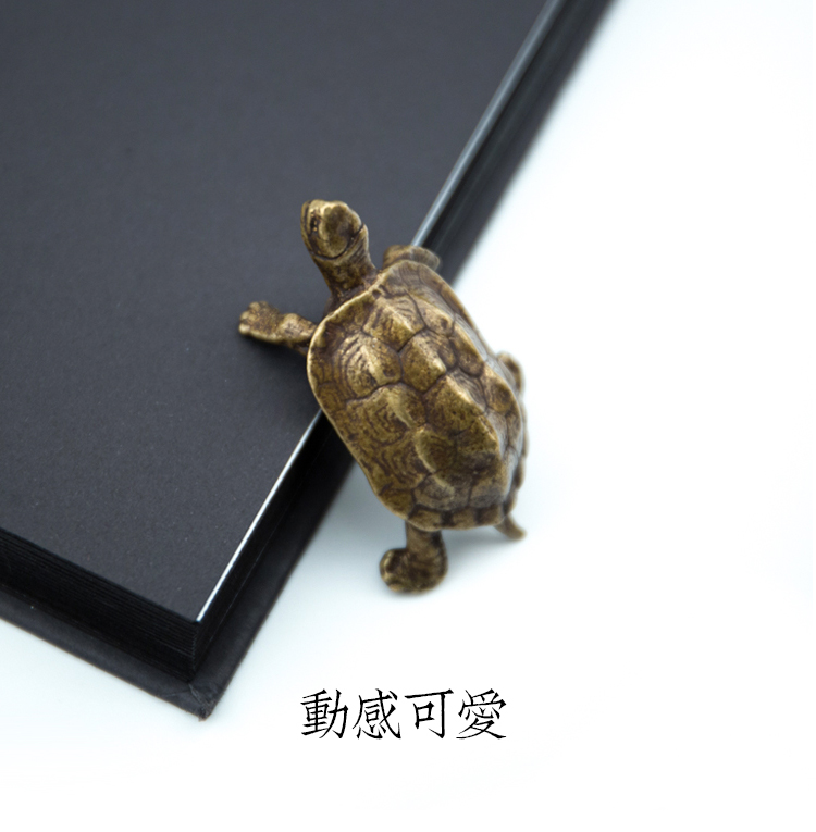 启明文房铜龟笔搁小笔架摆件乌龟龙龟