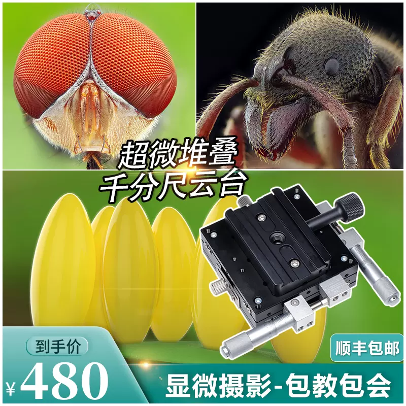 老蛙镜头微距摄影花卉昆虫微距导轨千分尺云台堆叠平台