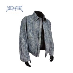 MINGNEM Twilight Scar Series Spring Print Denim Jacket