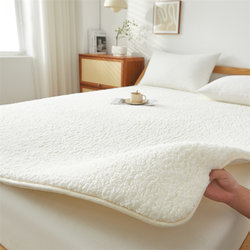 Simple White Lamb Wool Mattress Cover for Home, Dormitory, Student, Single Rental Room, Special Protective Pad