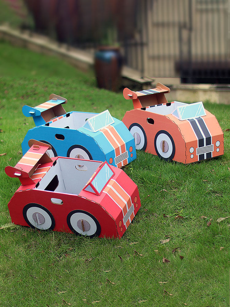 Cardboard Car DIY Kit Police, Fire Truck, Ambulance