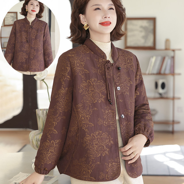 Young mothers' winter down jackets, noble western-style coats, middle-aged and elderly women's autumn and winter Chinese-style quilted tops