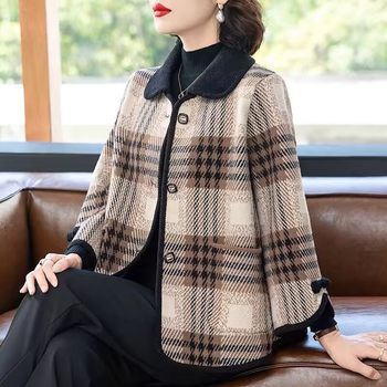 Fashionable mother autumn jacket small wool cardigan
