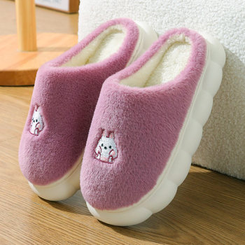 
Cotton slippers non-slip warm floor indoor cotton slippers home autumn and winter thick sole winter plus plush slippers thickened cotton slippers