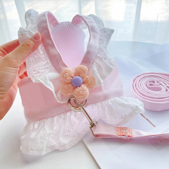 
Cute cat traction rope adjustable anti-breaking chest strap vest type cat rope for kitten and kitten special cat walking