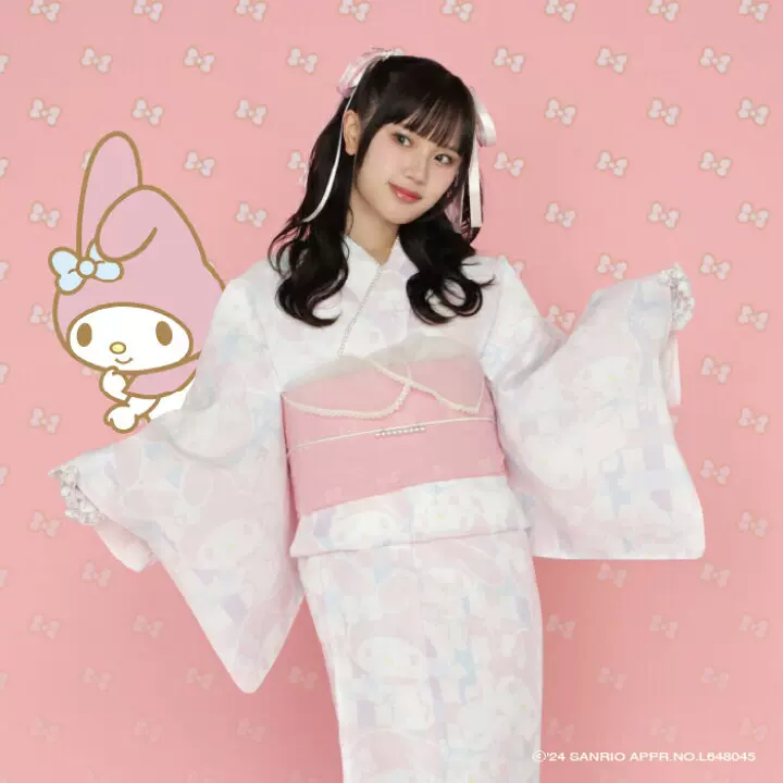 My Melody美樂蒂蝴蝶結腰帶浴衣和服套組