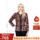 Qianyao 2024 new women's clothing spring and autumn long-sleeved floral shirt mother jacket large size loose top cardigan women