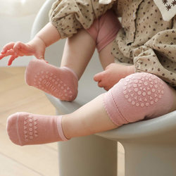 Summer new children's knee pads baby floor socks set toddler socks baby non-slip crawling sports knee pads baby