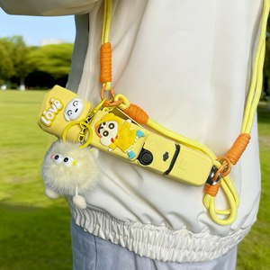 
DJI Pocket3 Protective Case Lens Cartoon Cute Xiaoxin Silicone Soft Storage Camera Accessories Case Diagonal Strap