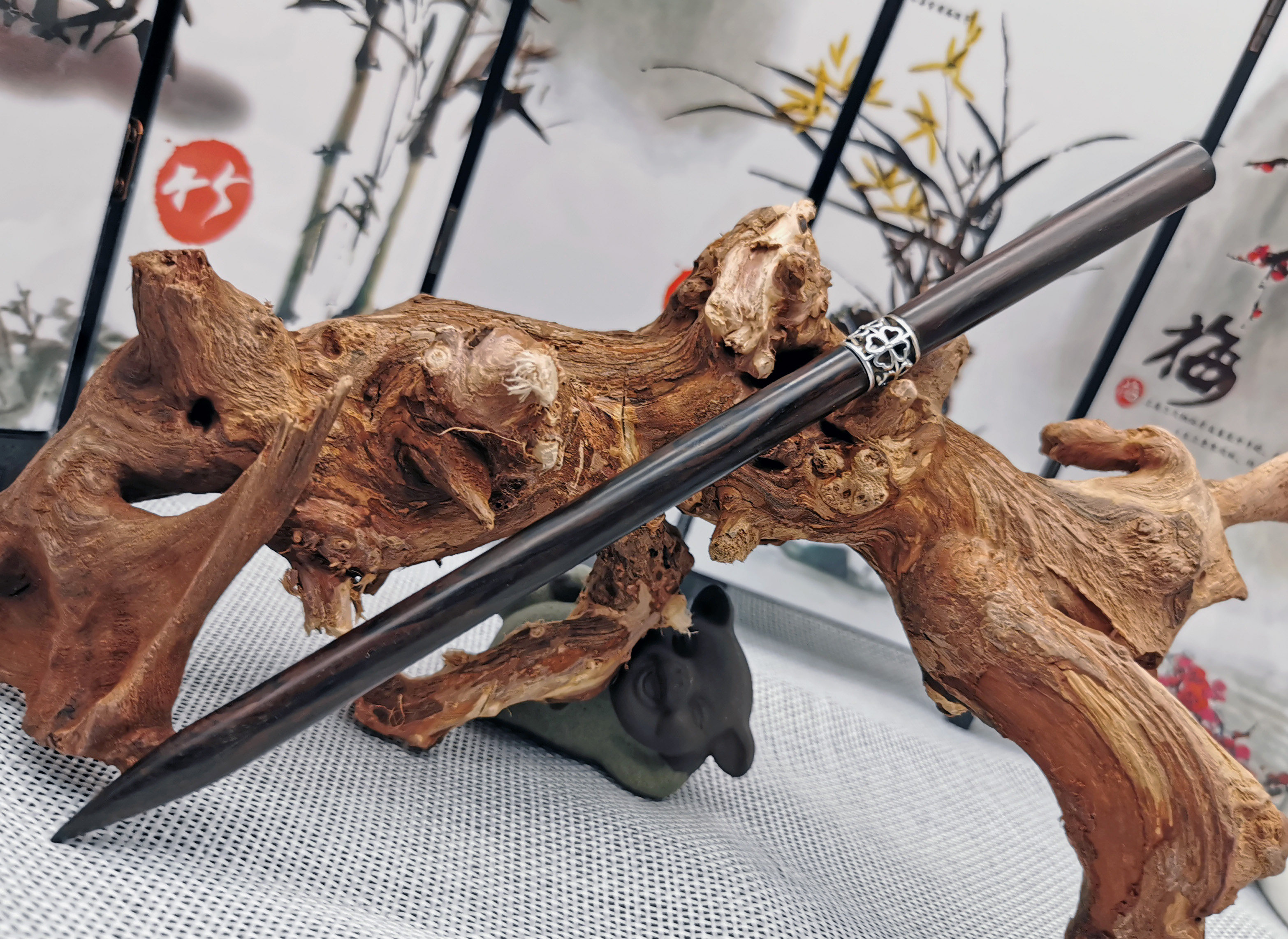 Tibetan sword hairpin knife hairpin sandalwood ancient style hairpin