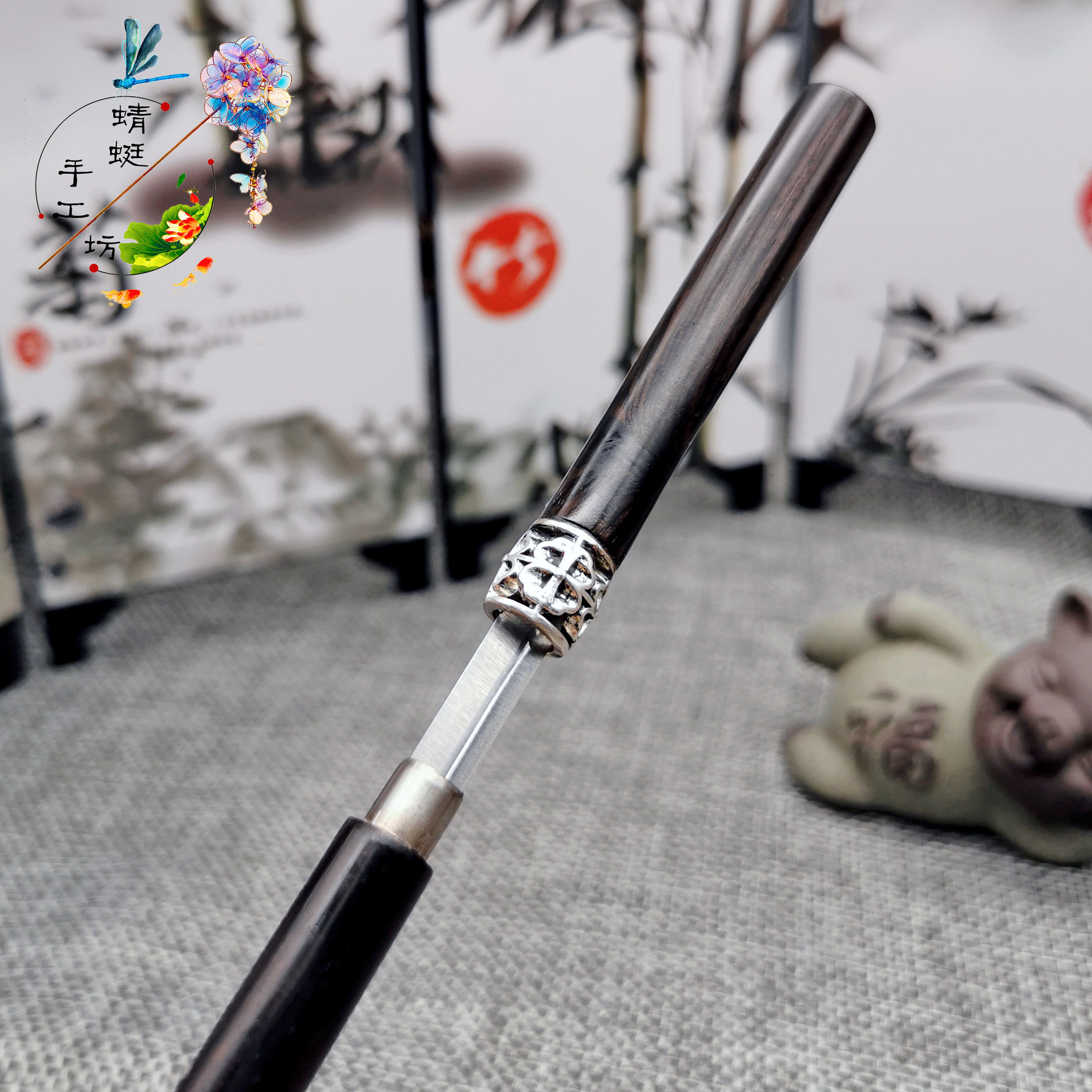 Tibetan sword hairpin knife hairpin sandalwood ancient style hairpin