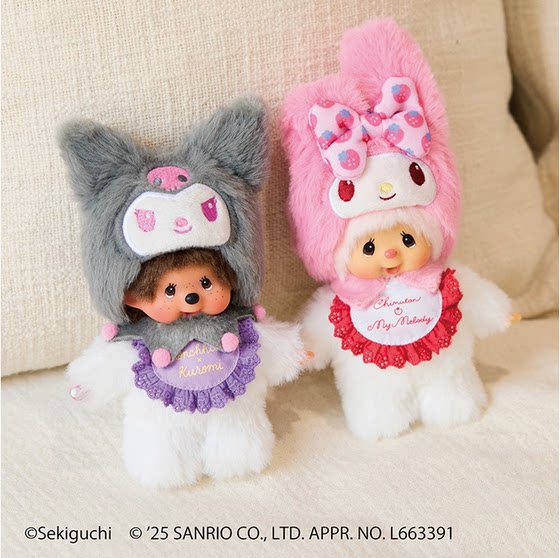 
Monchhichi cute and fun collaboration collection sanrio Sanrio Kurome Melody Chibi Maruko-chan