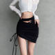 2024 Summer loaded hot girl sexy asymmetric strap hip skirts female high waist slim -fitting skirt tide