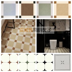 French-Style Retro Bathroom Floor Tiles 300X300, Nanyang Style Bathroom and Kitchen Floor Tiles, Balcony and Terrace Tiles