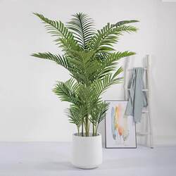 Artificial Plant Areca Palm Nordic Style Decoration Living Room Floor-Standing Large Potted Plant Indoor Bonsai Ornament Tree Fake Green Plant