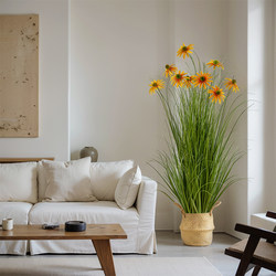 Simulated Green Plants, Sunflowers, Artificial Flowers, High-End Potted Plants, Large Plants, Interior Decoration, Home Furnishing, Clothing Store